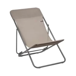 Lafuma Helio XL Liegestuhl Stahl/Velio® Titane/Chataigne