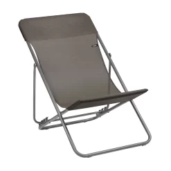 Lafuma Helio XL Liegestuhl Stahl/Velio® Titane/Truffe