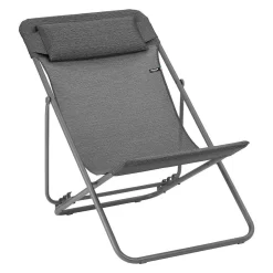 Lafuma Maxi Transat+ Liegestuhl Stahl/Batyline Duo Titane/Obsidian