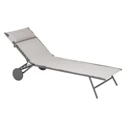 Lafuma Miami II Gartenliege Stahl/BatylineDuo Titane/Galet