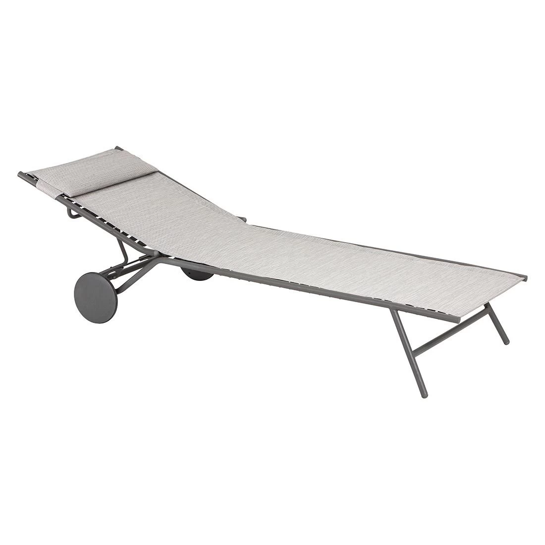 Lafuma Miami II Gartenliege Stahl/BatylineDuo Titane/Galet 3 Lafuma Miami II Gartenliege Stahl/BatylineDuo Titane/Galet – Bild 3