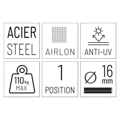 Lafuma Pop Up XL Gartenstuhl Stahl/Airlon Titane/Azur -Gartenmöbel Store lafuma pop up xl gartenstuhl stahl airlonr uni 1460462 7