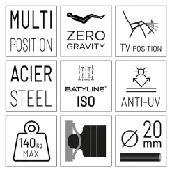 Lafuma R Clip Relaxliege Stahl/Batyline Moss -Gartenmöbel Store lafuma r clip relaxliege stahl batyline 1453389 8