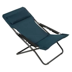 Lafuma Transabed Liegestuhl Stahl/BeComfort Basalte/Bleu Encre