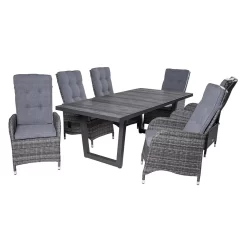 LC Garden Bailado Gartensessel Geflecht/Polyester Omega Grau/Grau -Gartenmöbel Store lc garden bailado verstellsessel geflecht polster omega grau grau 1248239 6