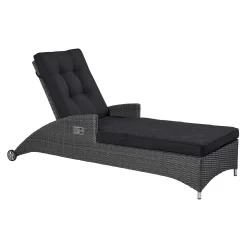 LC Garden Barcelona Gartenliege Aluminium/Geflecht Silber/Grau Mix