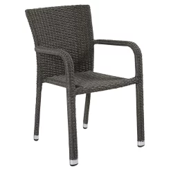 LC Garden Barcelona Stapelsessel Aluminium/Geflecht Grau Mix