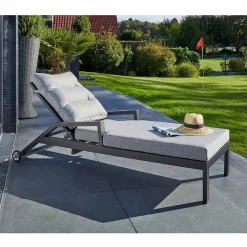 LC Garden Bondino II Gartenliege Aluminium/Polyester Anthrazit/Grau 8 LC Garden Bondino II Gartenliege Aluminium/Polyester Anthrazit/Grau -Gartenmöbel Store lc garden bondino ii gartenliege aluminium polster anthrazit grau 1248151 3
