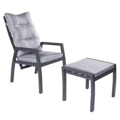 LC Garden Bondino II Gartenhocker Aluminium/Polster Anthrazit/Grau -Gartenmöbel Store lc garden bondino ii hocker aluminium polster anthrazit grau 1248140 4