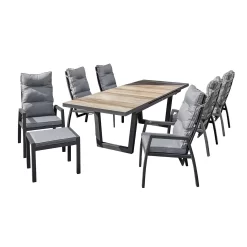 LC Garden Bondino II Gartenhocker Aluminium/Polster Anthrazit/Grau -Gartenmöbel Store lc garden bondino ii hocker aluminium polster anthrazit grau 1248140 5