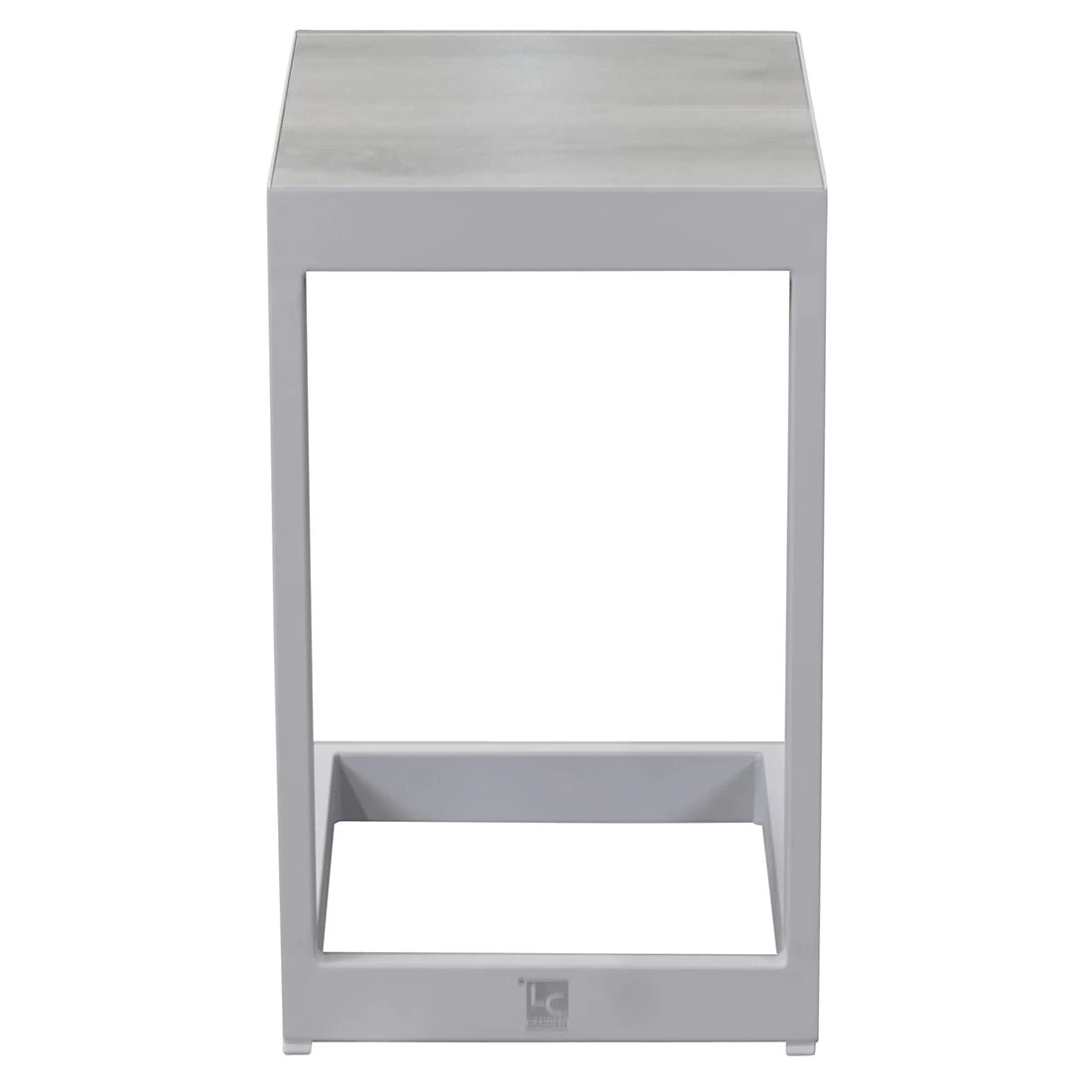 LC Garden Keramo Beistelltisch 32x40cm Aluminium/Keramik Off White/Easy Grey 2 LC Garden Keramo Beistelltisch 32x40cm Aluminium/Keramik Off White/Easy Grey – Bild 2
