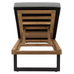 LC Garden Riviona Gartenliege Teak/Polster Natur/Grau -Gartenmöbel Store lc garden riviano gartenliege teak polster 1435547 5