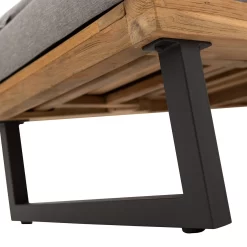 LC Garden Riviona Gartenliege Teak/Polster Natur/Grau -Gartenmöbel Store lc garden riviano gartenliege teak polster 1435547 8