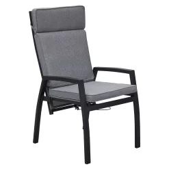 LC Garden Sondrino Gartenstuhl Aluminium/Textilene Schwarz Matt/Grau