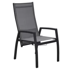 LC Garden Sondrino Gartenstuhl Aluminium/Textilene Schwarz Matt/Grau -Gartenmöbel Store lc garden sondrino gartenstuhl aluminium textilene 1433028 5