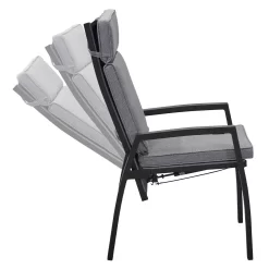 LC Garden Sondrino Gartenstuhl Aluminium/Textilene Schwarz Matt/Grau -Gartenmöbel Store lc garden sondrino gartenstuhl aluminium textilene 1433028 6