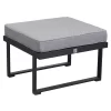 LC Garden Sondrino Gartenhocker 70x70cm Aluminium/Polyester Schwarz/Grau