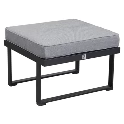 LC Garden Sondrino Gartenhocker 70x70cm Aluminium/Polyester Schwarz/Grau