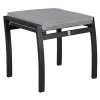 LC Garden Sondrino Gartenhocker Mit Kissen Aluminium/Polyester Schwarz/Grau