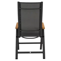 LC Garden Unicamo Klappsessel Aluminium/Textilene Anthrazit/Natur -Gartenmöbel Store lc garden unicamo klappstuhl aluminium textilene teak 1433292 5