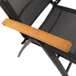 LC Garden Unicamo Klappsessel Aluminium/Textilene Anthrazit/Natur -Gartenmöbel Store lc garden unicamo klappstuhl aluminium textilene teak 1433292 7