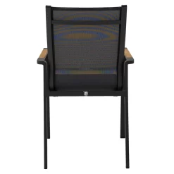 LC Garden Unicamo Stapelstuhl Aluminium/Textilene/Teak Anthrazit/Natur 10 LC Garden Unicamo Stapelstuhl Aluminium/Textilene/Teak Anthrazit/Natur -Gartenmöbel Store lc garden unicamo stapelstuhl aluminium textilene teak 1433303 4