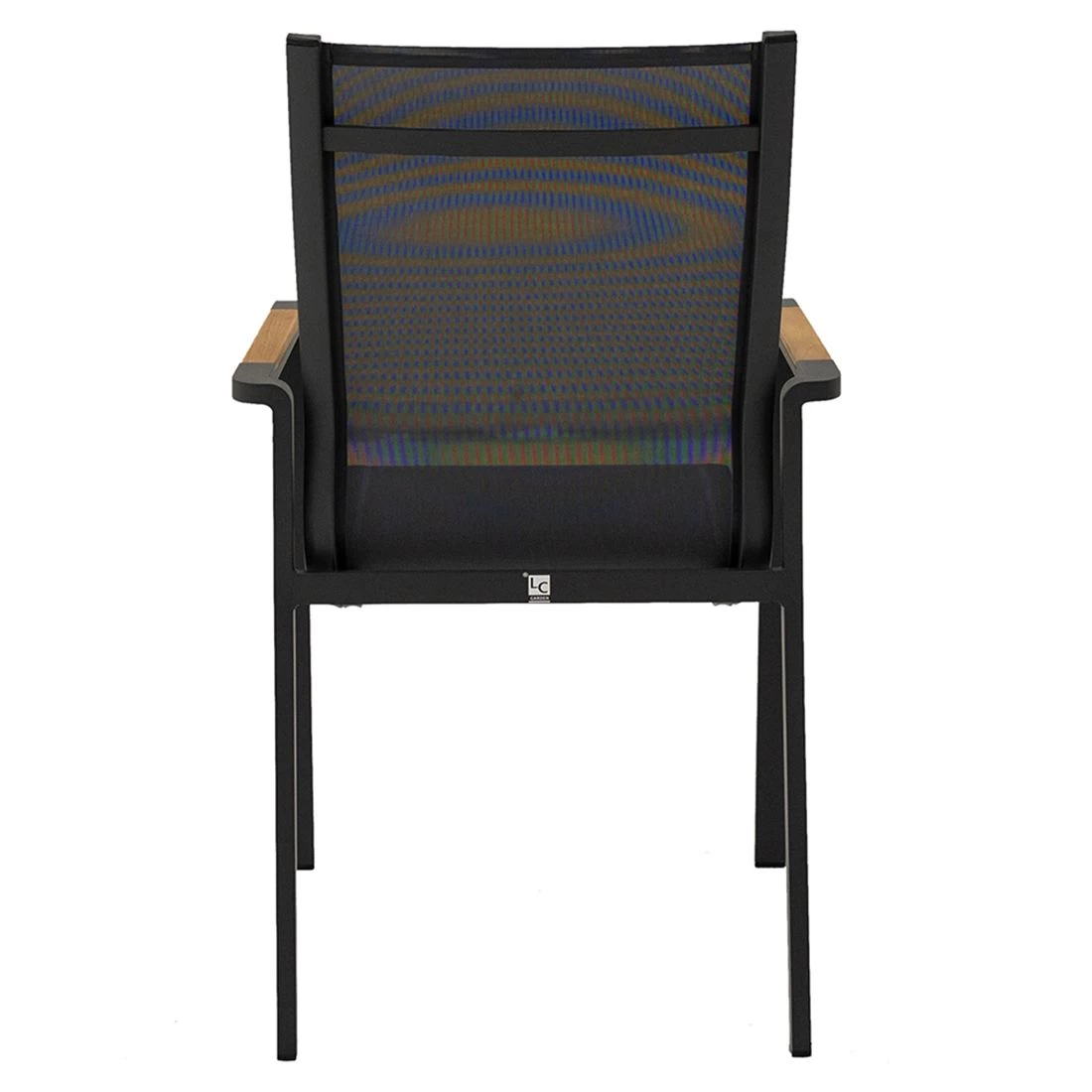 LC Garden Unicamo Stapelstuhl Aluminium/Textilene/Teak Anthrazit/Natur 4 LC Garden Unicamo Stapelstuhl Aluminium/Textilene/Teak Anthrazit/Natur – Bild 4