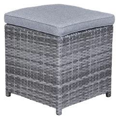 LC Garden Vivera Loungehocker Aluminium/Geflecht Grau/Omega-Anthrazit