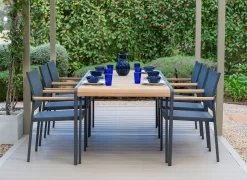 LifestyleGarden Amber Gartentisch 220x95cm Aluminium/Teakholz Magnesium Grau/Teak -Gartenmöbel Store lifestylegarden amber gartentisch 220x95cm aluminium teakholz 1440816 3