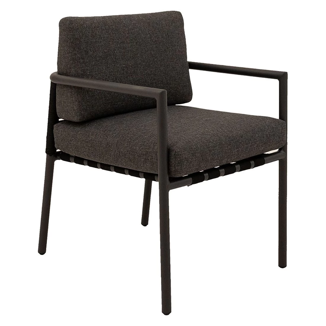 LifestyleGarden Horizon Stapelsessel Aluminium/Rope Schwarz Grau/Grau 1 LifestyleGarden Horizon Stapelsessel Aluminium/Rope Schwarz Grau/Grau