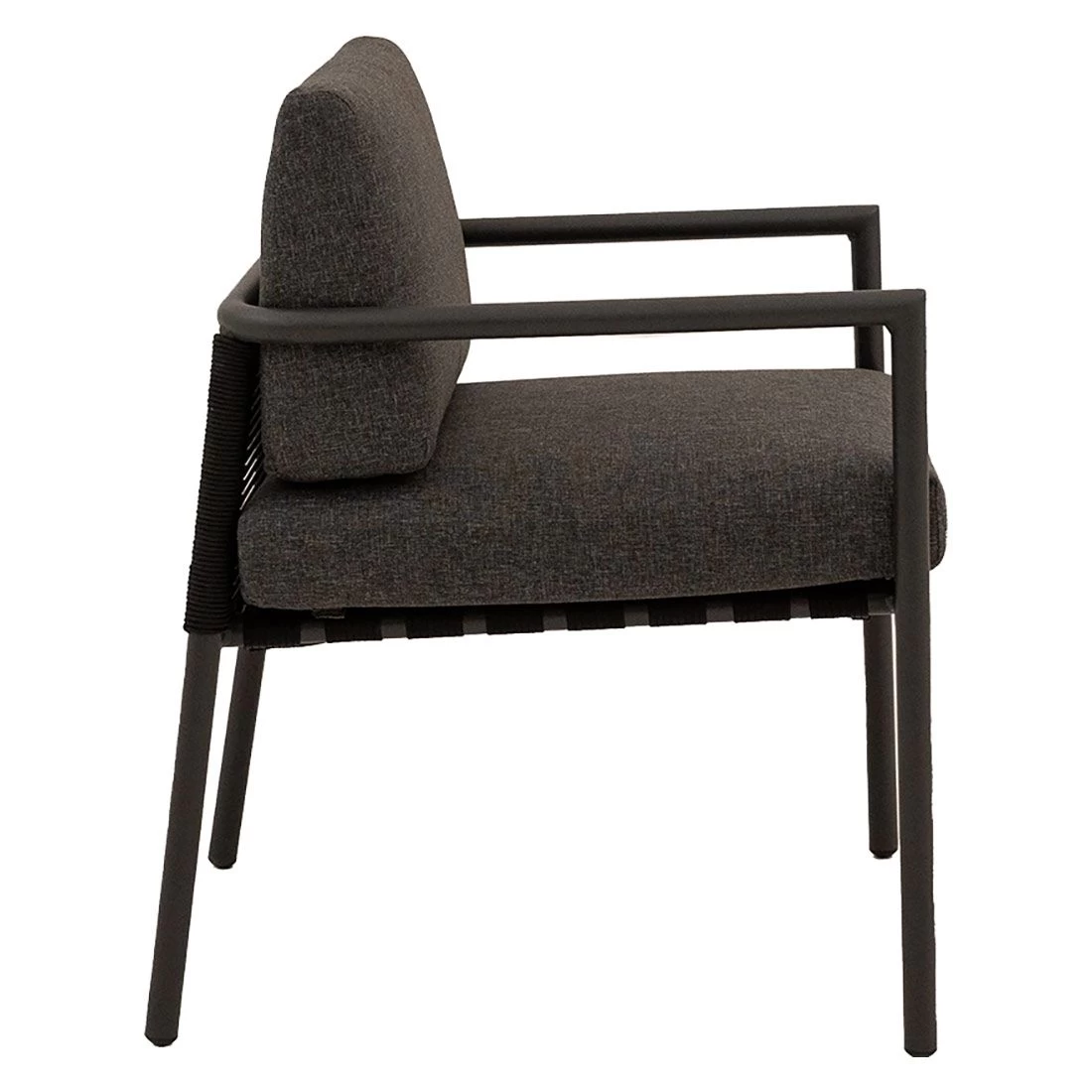 LifestyleGarden Horizon Stapelsessel Aluminium/Rope Schwarz Grau/Grau 3 LifestyleGarden Horizon Stapelsessel Aluminium/Rope Schwarz Grau/Grau – Bild 3