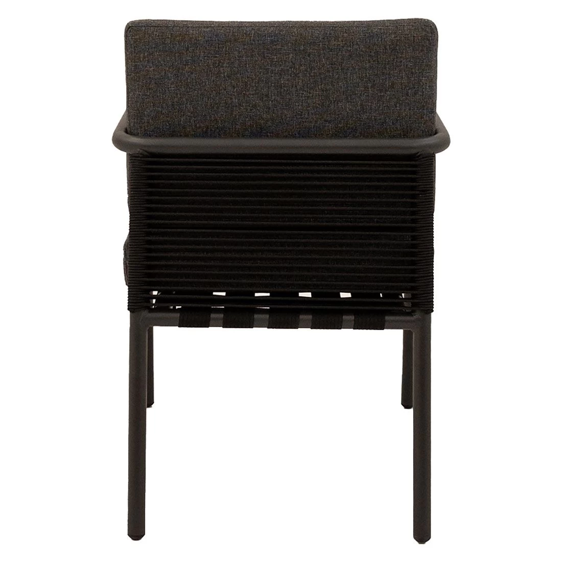 LifestyleGarden Horizon Stapelsessel Aluminium/Rope Schwarz Grau/Grau 4 LifestyleGarden Horizon Stapelsessel Aluminium/Rope Schwarz Grau/Grau – Bild 4