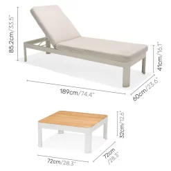 LifestyleGarden Portals Gartenliege Aluminium/Olefin Tisch 72x72cm Korallensand-Matt/Pergament 7 LifestyleGarden Portals Gartenliege Aluminium/Olefin Tisch 72x72cm Korallensand-Matt/Pergament -Gartenmöbel Store lifestylegarden portals gartenliege aluminium olefin tisch 72x72cm 1482022 3