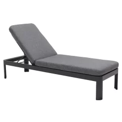 LifestyleGarden Portals Gartenliege Aluminium/Textilene/Olefin Batman Black/Dunkelgrau