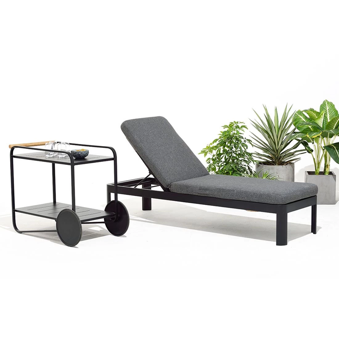 LifestyleGarden Portals Gartenliege Aluminium/Textilene/Olefin Batman Black/Dunkelgrau 2 LifestyleGarden Portals Gartenliege Aluminium/Textilene/Olefin Batman Black/Dunkelgrau – Bild 2