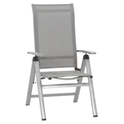 MWH Fabulo Klappsessel Aluminium/Textilene Silber/Grau