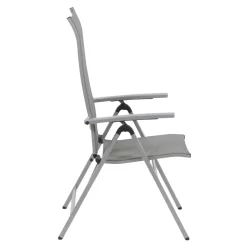 MWH Fabulo Klappsessel Aluminium/Textilene Silber/Grau -Gartenmöbel Store mwh fabulo klappsessel aluminium textilene 3