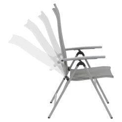 MWH Fabulo Klappsessel Aluminium/Textilene Silber/Grau -Gartenmöbel Store mwh fabulo klappsessel aluminium textilene 4