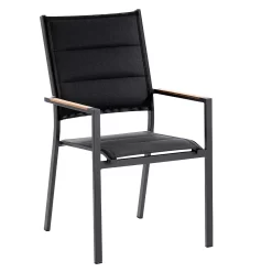 Niehoff Nantes Hochlehner Aluminium/Textilene Anthrazit/Schwarz