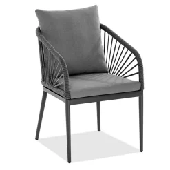 Niehoff Pino Diningsessel Aluminium/Rope Anthrazit