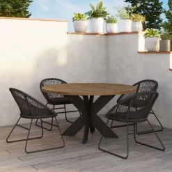 OUTLIV. Edson Gartensessel Aluminium/Rope Inkl. Kissen Charcoal -Gartenmöbel Store outliv edson diningsessel aluminium rope inkl kissen 1347250 6