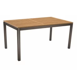 Stern Gartentisch 160x90cm Aluminium/Teak Anthrazit/Natur