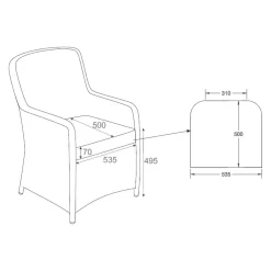 OUTLIV. Java Gartensessel Geflecht/Polyester Natur/Anthrazit -Gartenmöbel Store outliv java diningsessel geflecht polyester natur anthrazit 990476 6