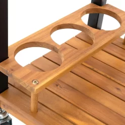 OUTLIV. Bern Servierwagen 66x43x80cm Stahl/Akazie Schwarz/Natur -Gartenmöbel Store outliv ko tao servierwagen 66x43x80cm stahl akazie 1343136 5