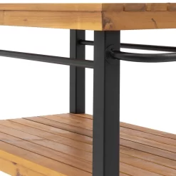 OUTLIV. Bern Servierwagen 66x43x80cm Stahl/Akazie Schwarz/Natur -Gartenmöbel Store outliv ko tao servierwagen 66x43x80cm stahl akazie 1343136 6