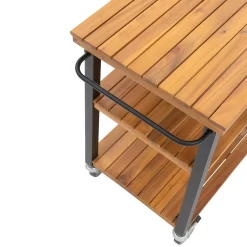 OUTLIV. Bern Servierwagen 66x43x80cm Stahl/Akazie Schwarz/Natur -Gartenmöbel Store outliv ko tao servierwagen 66x43x80cm stahl akazie 1343136 8