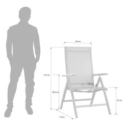 OUTLIV. Kobe Klappsessel Aluminium/Textilene Anthrazit -Gartenmöbel Store outliv kobe klappsessel aluminium textilene 1340793 9