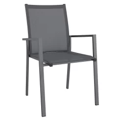 OUTLIV. Kobe Stapelsessel Aluminium/Textilene Anthrazit
