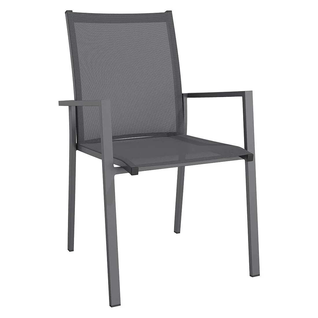 OUTLIV. Kobe Stapelsessel Aluminium/Textilene Anthrazit 1 OUTLIV. Kobe Stapelsessel Aluminium/Textilene Anthrazit