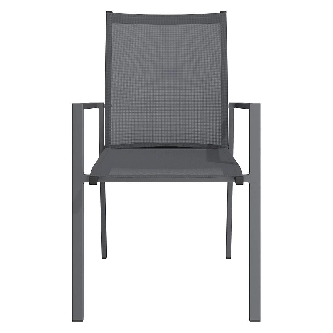 OUTLIV. Kobe Stapelsessel Aluminium/Textilene Anthrazit 3 OUTLIV. Kobe Stapelsessel Aluminium/Textilene Anthrazit – Bild 3